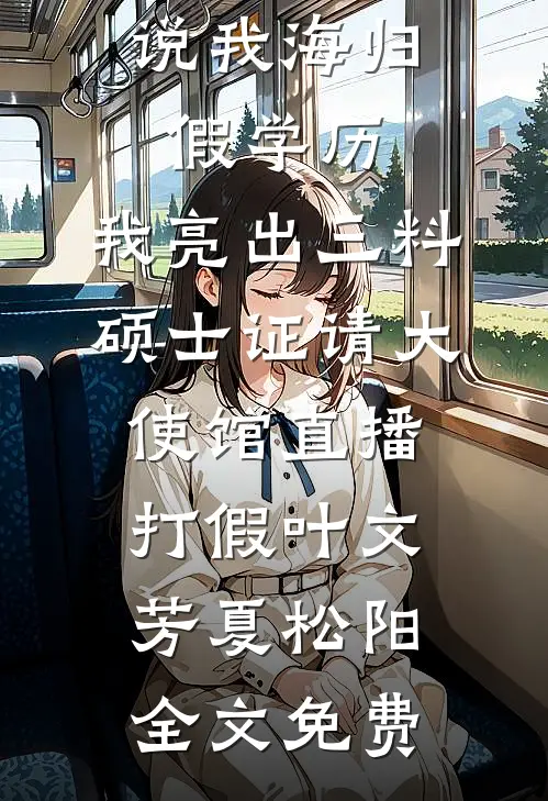 说我海归假学历，我亮出三料硕士证请大使馆直播打假叶文芳夏松阳全文免费